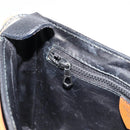 CELINE Shoulder Bag Leather Black Gold Auth 179287-20