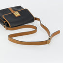 CELINE Shoulder Bag Leather Black Gold Auth 179287-7