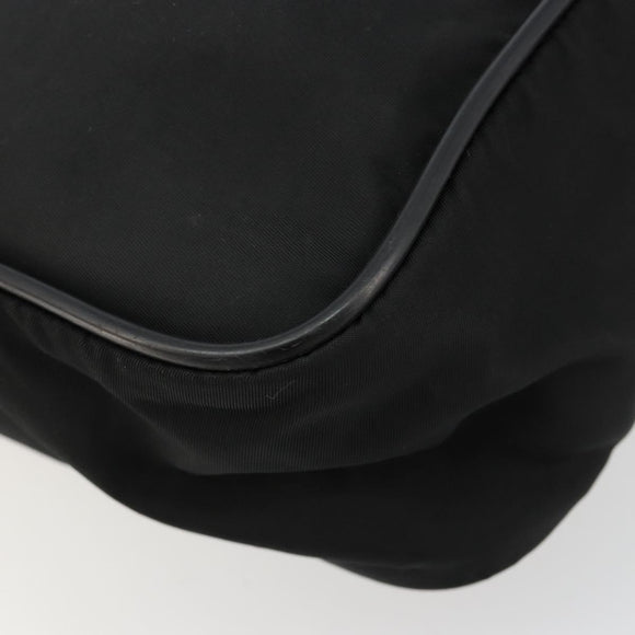 PRADA Shoulder Bag Nylon Black Silver Auth 179291