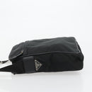 PRADA Shoulder Bag Nylon Black Silver Auth 179291-4
