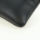 Christian Dior Clutch Bag Leather Black Gold Auth 179292M-16