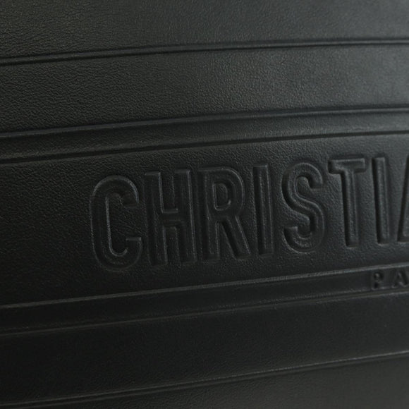 Christian Dior Clutch Bag Leather Black Gold Auth 179292M