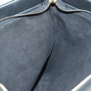 Christian Dior Clutch Bag Leather Black Gold Auth 179292M-20
