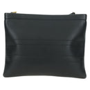 Christian Dior Clutch Bag Leather Black Gold Auth 179292M-2