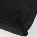 PRADA Chain Shoulder Bag Nylon Black Silver Auth 179294-9