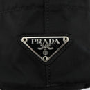 PRADA Chain Shoulder Bag Nylon Black Silver Auth 179294-17