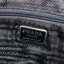 PRADA Chain Shoulder Bag Nylon Black Silver Auth 179294-18