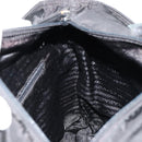 PRADA Chain Shoulder Bag Nylon Black Silver Auth 179294-19