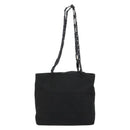 PRADA Chain Shoulder Bag Nylon Black Silver Auth 179294-13