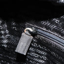 PRADA Chain Shoulder Bag Nylon Black Silver Auth 179294-21