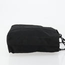 PRADA Chain Shoulder Bag Nylon Black Silver Auth 179294-3