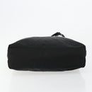 PRADA Chain Shoulder Bag Nylon Black Silver Auth 179294-5