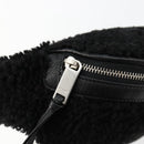 SAINT LAURENT Bore Waist bag Cotton Black Silver Auth 179295A-19