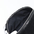 SAINT LAURENT Bore Waist bag Cotton Black Silver Auth 179295A-20