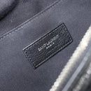 SAINT LAURENT Bore Waist bag Cotton Black Silver Auth 179295A-21