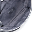 SAINT LAURENT Bore Waist bag Cotton Black Silver Auth 179295A-10