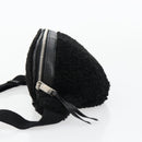 SAINT LAURENT Bore Waist bag Cotton Black Silver Auth 179295A-4