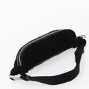 SAINT LAURENT Bore Waist bag Cotton Black Silver Auth 179295A-6