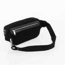 SAINT LAURENT Bore Waist bag Cotton Black Silver Auth 179295A-7
