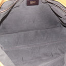 FENDI Pecan Canvas Tote Bag Brown Black Auth 179296-16