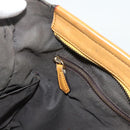 FENDI Pecan Canvas Tote Bag Brown Black Auth 179296-19