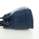 PRADA Shoulder Bag Leather 2way Navy Silver Auth 179301M-3