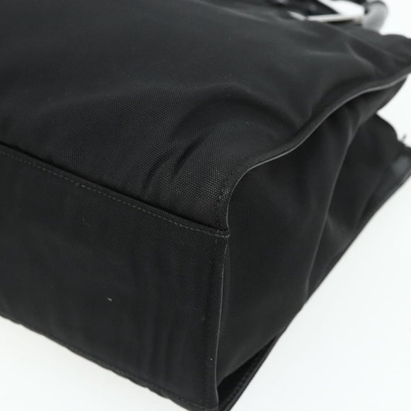GUCCI Bamboo Hand Bag Nylon Black Silver 002 1016 Auth 179302