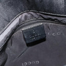 GUCCI Bamboo Hand Bag Nylon Black Silver 002 1016 Auth 179302-15