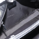 GUCCI Bamboo Hand Bag Nylon Black Silver 002 1016 Auth 179302-16