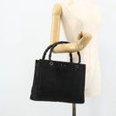 GUCCI Bamboo Hand Bag Nylon Black Silver 002 1016 Auth 179302-25