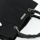 GUCCI Bamboo Hand Bag Nylon Black Silver 002 1016 Auth 179302-6