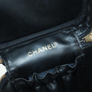 CHANEL Vanity Hand Bag Caviar Skin Black Gold CC Auth 179303SAV-19