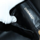 CHANEL Vanity Hand Bag Caviar Skin Black Gold CC Auth 179303SAV-22