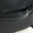 CHANEL Vanity Hand Bag Caviar Skin Black Gold CC Auth 179303SAV-7