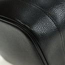 CHANEL Vanity Hand Bag Caviar Skin Black Gold CC Auth 179303SAV-14