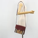 BURBERRY Nova Check Shoulder Bag Canvas Beige Gold Auth 179304-25