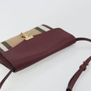 BURBERRY Nova Check Shoulder Bag Canvas Beige Gold Auth 179304-6
