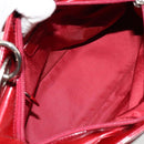 Christian Dior Hand Bag Leather White Silver Auth 179305-17