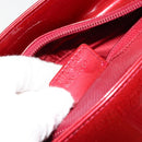 Christian Dior Hand Bag Leather White Silver Auth 179305-22