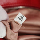 Miu Miu Matelasse Chain Shoulder Bag Leather Red Silver Auth 179306M-28