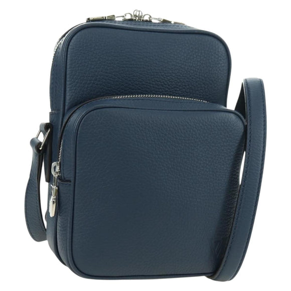 LOUIS VUITTON Amazon Shoulder Bag Taurillon Leather Navy M54302 LV Auth 179307SV