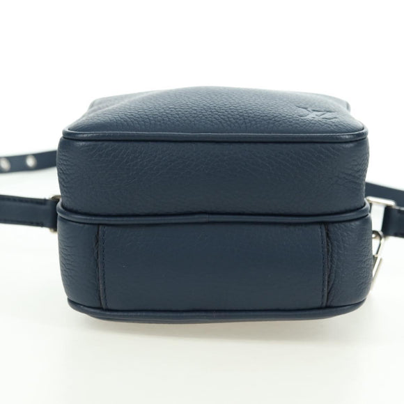 LOUIS VUITTON Amazon Shoulder Bag Taurillon Leather Navy M54302 LV Auth 179307SV