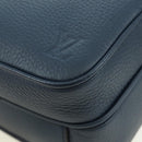 LOUIS VUITTON Amazon Shoulder Bag Taurillon Leather Navy M54302 LV Auth 179307SV-13