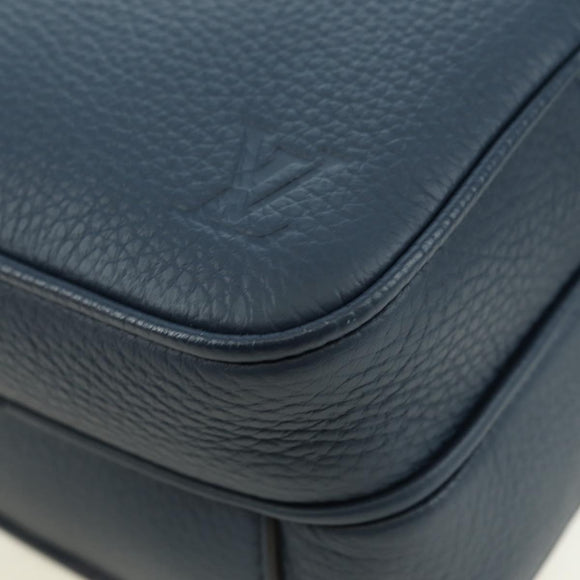 LOUIS VUITTON Amazon Shoulder Bag Taurillon Leather Navy M54302 LV Auth 179307SV