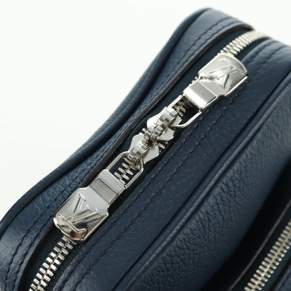 LOUIS VUITTON Amazon Shoulder Bag Taurillon Leather Navy M54302 LV Auth 179307SV
