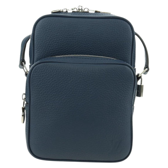 LOUIS VUITTON Amazon Shoulder Bag Taurillon Leather Navy M54302 LV Auth 179307SV