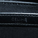 CELINE Triomphe Shoulder Bag PVC Leather Black Silver Auth 179311M-23