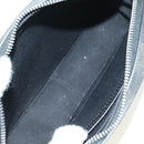 CELINE Triomphe Shoulder Bag PVC Leather Black Silver Auth 179311M-10