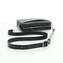 CELINE Triomphe Shoulder Bag PVC Leather Black Silver Auth 179311M-7