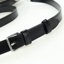 CELINE Triomphe Shoulder Bag PVC Leather Black Silver Auth 179311M-8